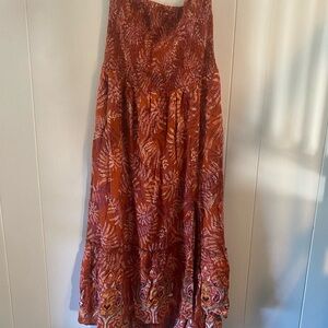 Elegant Orange Patterned dress